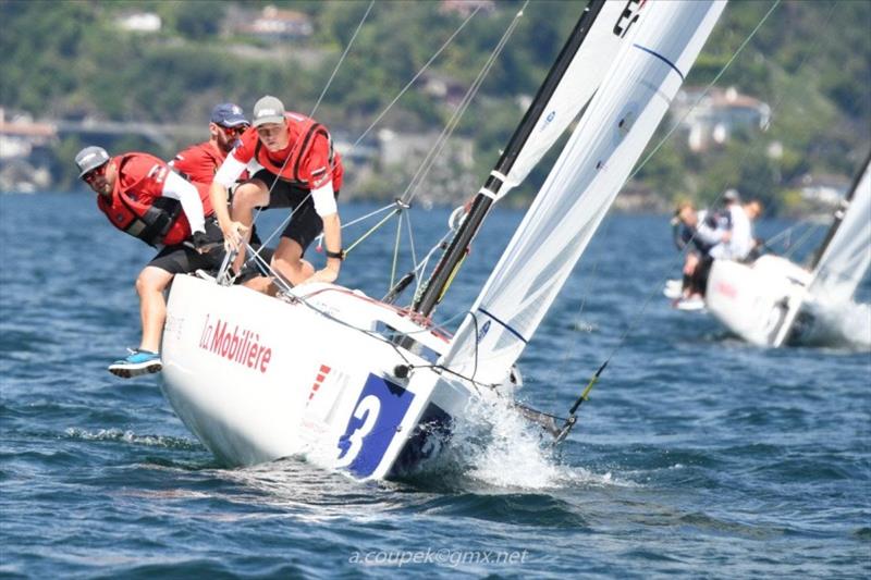 Day 2 - Eurosaf Club Sailing European Championship in Ascona, Switzerland photo copyright Adriana Coupek taken at  and featuring the J70 class