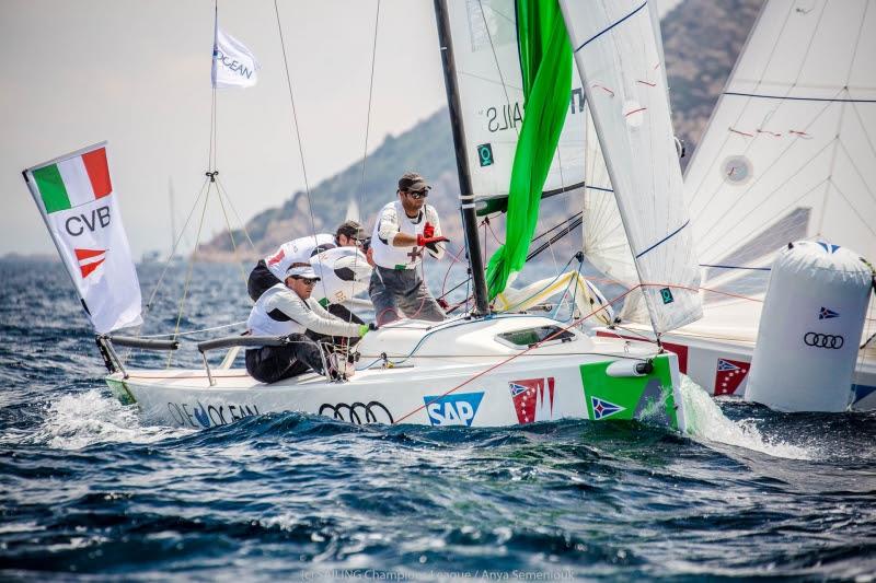 The team from Circolo della Vela Bari - Day 3, One Ocean SAILING Champions League 2019 photo copyright SCL / Anya Semeniouk taken at Yacht Club Costa Smeralda and featuring the J70 class