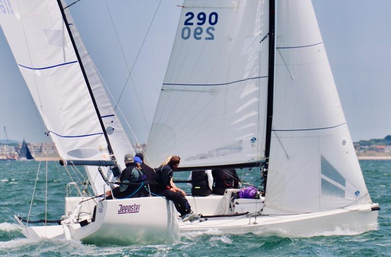 Graham Clapp's Jeepster in the J/70 Southern Area Championship photo copyright Louay Habib taken at Royal Thames Yacht Club and featuring the J70 class