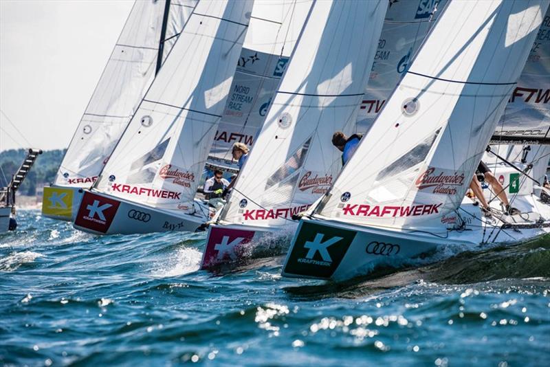 Fleet at Youth SAILING Champions League 2018 photo copyright SCL / Lars Wehrmann taken at Kieler Yacht Club and featuring the J70 class