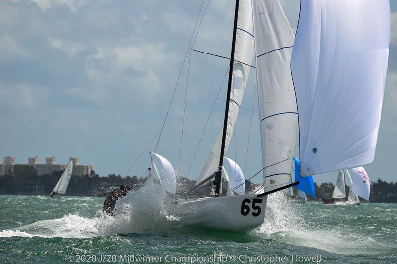 2020 J 70 Midwinter Championship - Day 2 photo copyright Christopher Howell taken at Coral Reef Yacht Club and featuring the J70 class