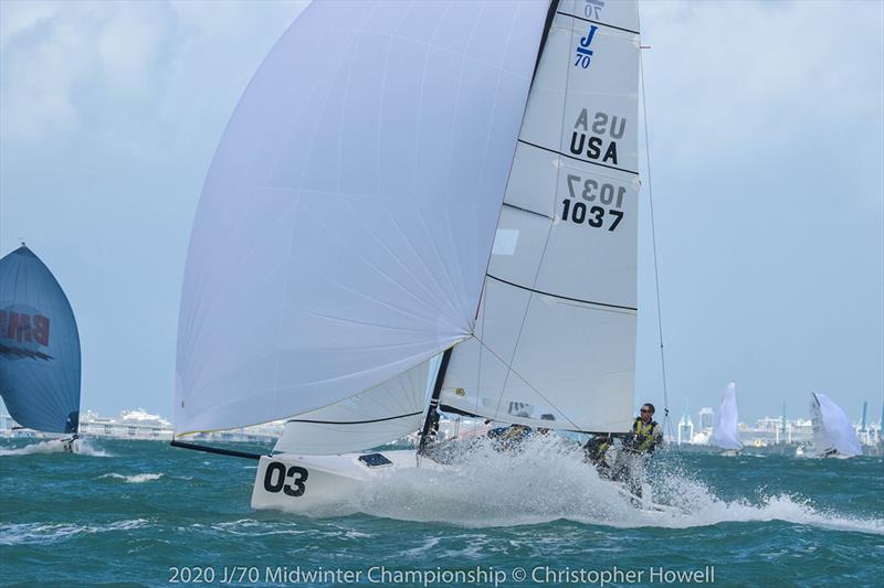 2020 J 70 Midwinter Championship - Day 2 photo copyright Christopher Howell taken at Coral Reef Yacht Club and featuring the J70 class