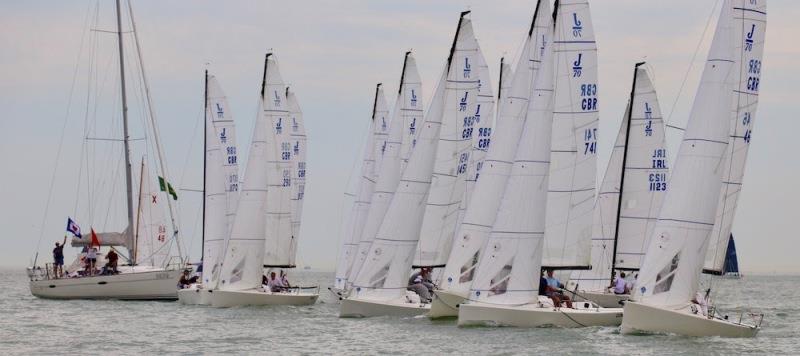 18 strong J/70 Class - Royal Southern YC Charity Cup Regatta, day 1 photo copyright Louay Habib taken at Royal Southern Yacht Club and featuring the J70 class
