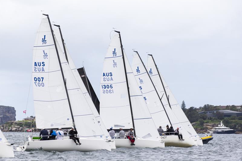 Sydney Harbour Regatta 2020 - J70 start photo copyright Andrea Francolini taken at Middle Harbour Yacht Club and featuring the J70 class