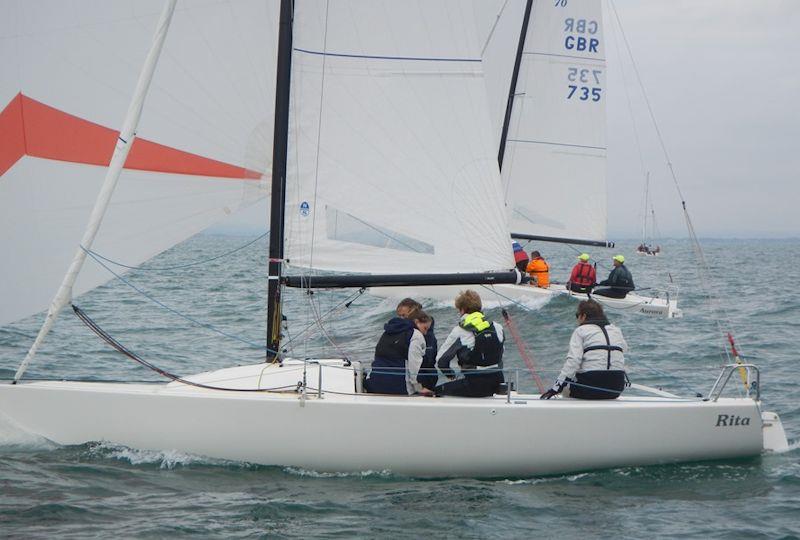 Day 1 of the J70 Regatta at Bembridge photo copyright Mike Samuelson taken at Bembridge Sailing Club and featuring the J70 class