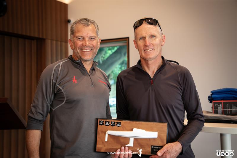 Andrew Tompson J70 Australia Class President with Kevin Nixon, winning Corinthian - J70 Australian Championship 2022 photo copyright Nic Douglass @sailorgirlhq taken at Cruising Yacht Club of Australia and featuring the J70 class