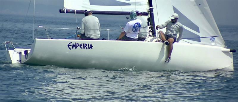 John Heaton on Empeiria, along with teammates Zach Mason and Will Felder - Helly Hansen Sailing World Regatta Series Marblehead - photo © Christopher Howell