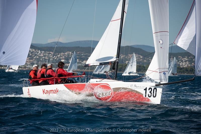 Team Eker Kaymak 3rd place overall and best Corinthian of the 2022 J/70 European Championship photo copyright Christopher Howell taken at COYCH Hyeres and featuring the J70 class