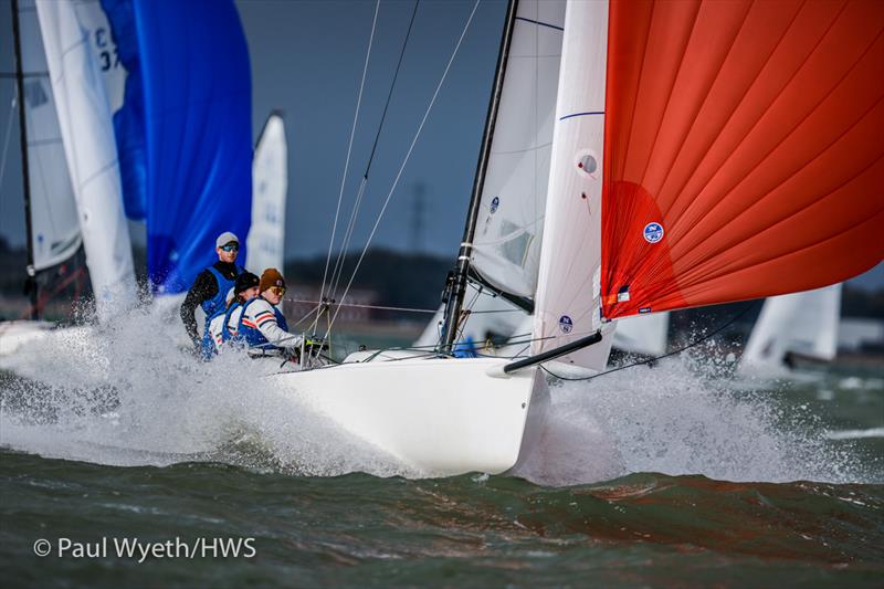 Cosmic, J70 during 2022 Hamble Winter Series week 3 photo copyright Paul Wyeth / www.pwpictures.com taken at Hamble River Sailing Club and featuring the J70 class