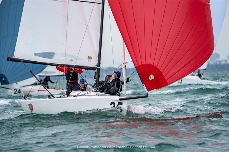 ‘Heartbreaker' leads the J/70 fleet - Bacardi Winter Series Event 2 - Day 2 - photo © Hannah Lee Noll