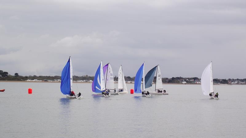 J70s at the leeward mark during the Warsash Spring Championships Second Weekend - photo © Peter Knight