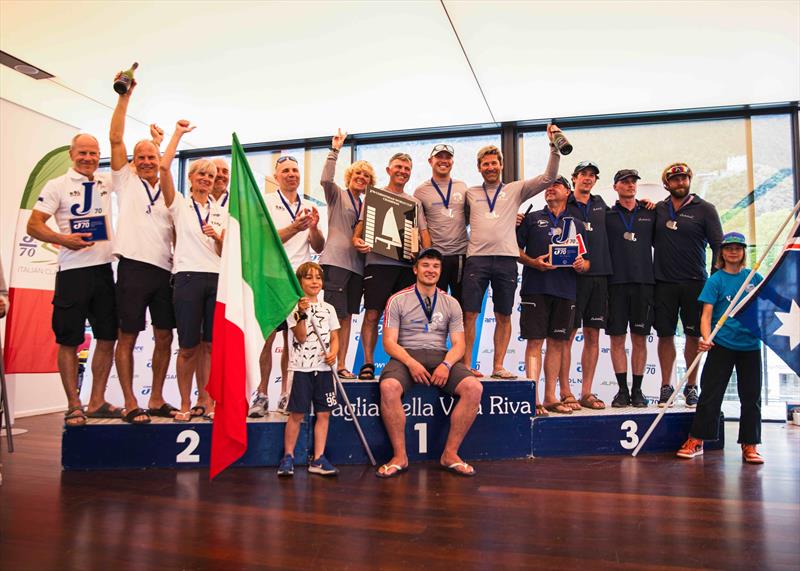 J/70 Corinthian World Cup podium photo copyright J/70 Italian Class | ZGN taken at Fraglia Vela Riva and featuring the J70 class