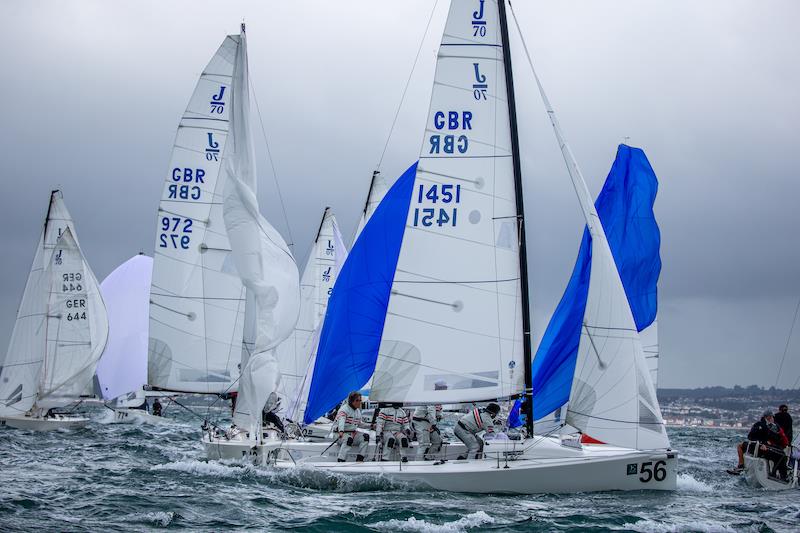J/70s battling for contention in tight one-design racing - photo © Sportography