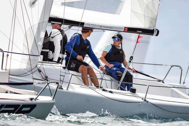 2023 J/70 European Championship - Josie Gliddon at the helm of Brutus II photo copyright James Tomlinson taken at Weymouth & Portland Sailing Academy and featuring the J70 class