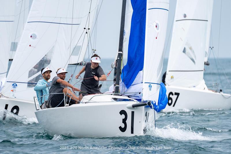 2023 J/70 North American Championship day 1 photo copyright Hannah Lee Noll taken at Chicago Yacht Club and featuring the J70 class