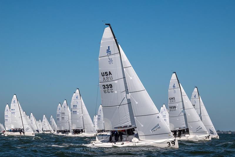 2023 J/70 World Championship - Day 3 photo copyright Hannah Lee Noll taken at St. Petersburg Yacht Club, Florida and featuring the J70 class