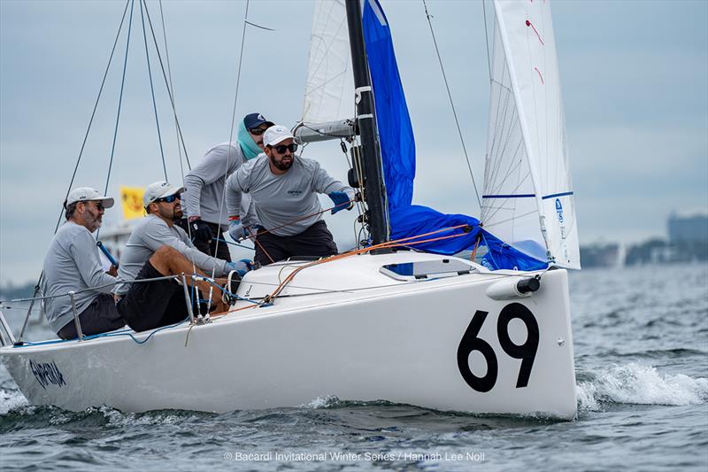 John Heaton's J/70 ‘Empeiria' at 2022 Bacardi Invitational Winter Series Event 1 - photo © Hannah Lee Noll