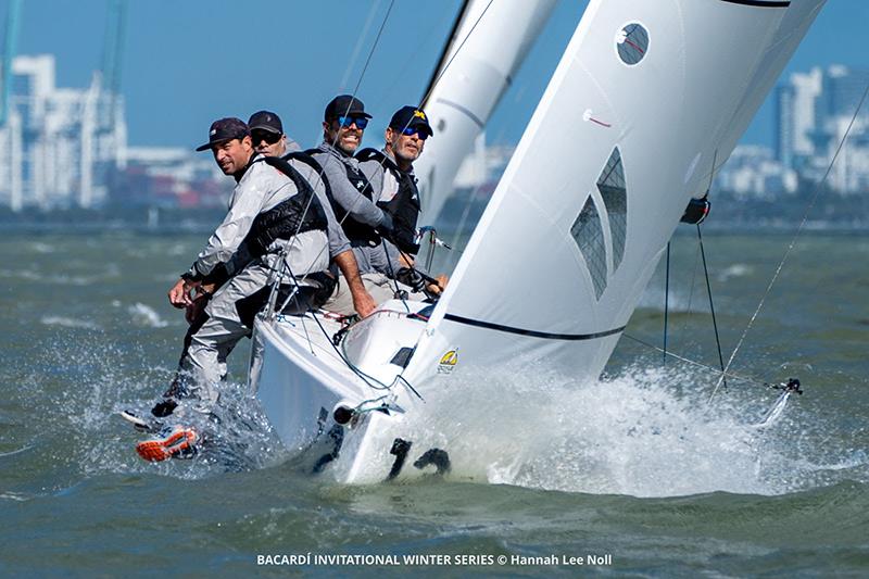 J/70: ‘Very Odd' asserts control of the Biscayne Bay race track - 2023 Bacardi Winter Series Event 1 photo copyright Hannah Lee Noll taken at Shake-A-Leg Miami and featuring the J70 class