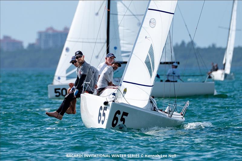 J/70: ‘Catapult' getting the job done with Joel Ronning / Victor Diaz de Leon / Patrick Wilson / Morgan Trubovich - Bacardi Winter Series 2023/2024 Event 2 in Miami, USA - Day 2 photo copyright Hannah Lee Noll taken at  and featuring the J70 class