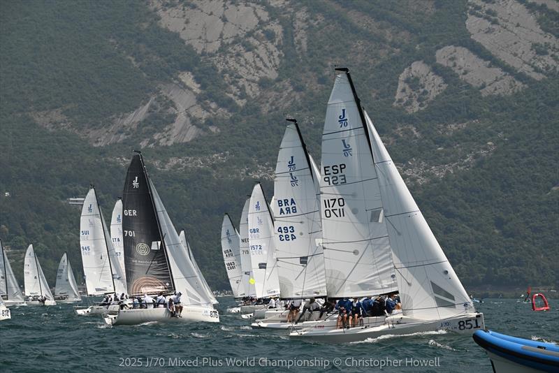 2025 J/70 Mixed-Plus World Championship day 1 photo copyright Christopher Howell taken at Circolo Vela Torbole and featuring the J70 class