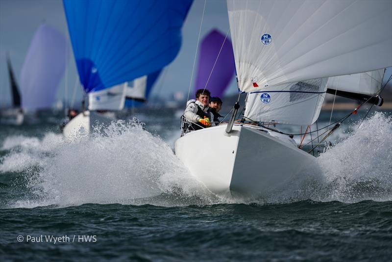 Hamble Winter Series 2025 Race Week 1 photo copyright Paul Wyeth / www.pwpictures.com taken at Hamble River Sailing Club and featuring the J70 class