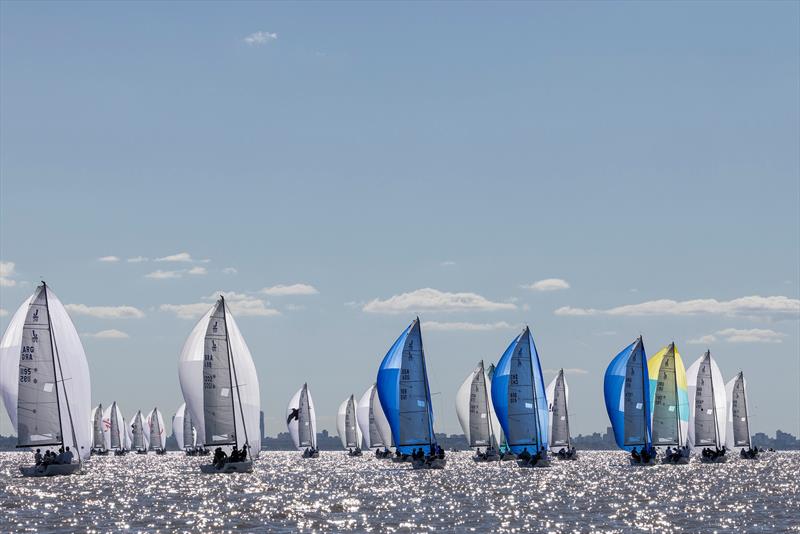 Downwind Buenos Aires - 2025 J/70 World Championship - Day 4 photo copyright Matias Capizzano taken at Yacht Club Argentino and featuring the J70 class