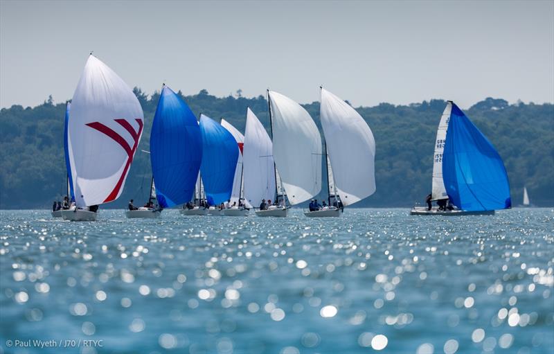J70 Grand Slam 2 at the Royal Thames Yacht Club Day 1 photo copyright Paul Wyeth / www.pwpictures.com taken at Royal Thames Yacht Club and featuring the J70 class