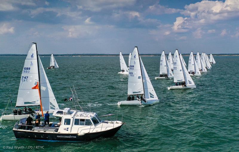 J70 Grand Slam 2 at the Royal Thames Yacht Club Day 1 photo copyright Paul Wyeth / www.pwpictures.com taken at Royal Thames Yacht Club and featuring the J70 class