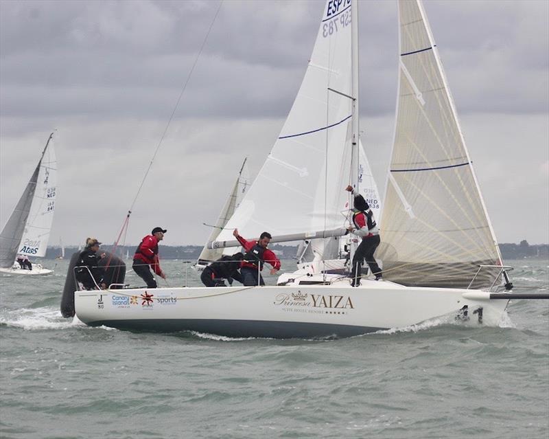 Reigning World Champion, Rayco Tabares, on day 2 of the J/80 World Championship at the Royal Southern photo copyright Louay Habib / Key Yachting taken at Royal Southern Yacht Club and featuring the J80 class