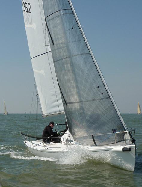 The Hyde Sails powered J80 J2X photo copyright Hyde Sails taken at  and featuring the J80 class