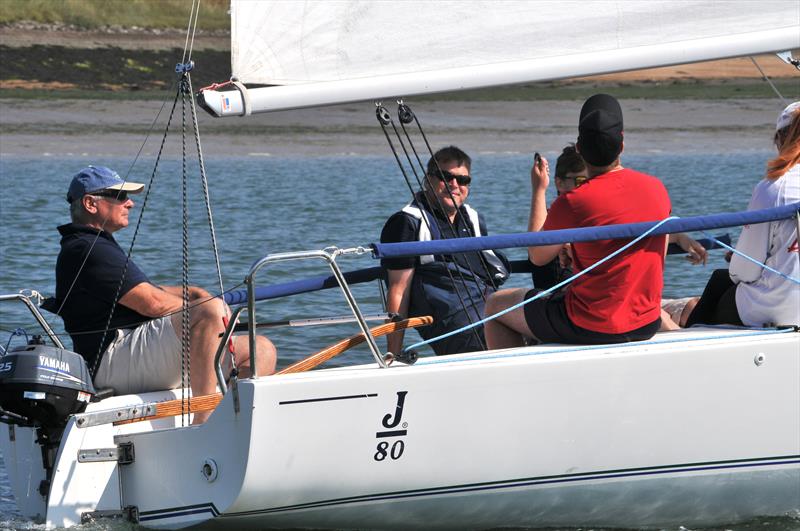 Glorious Fools (pre-start) on day 8 of Burnham Week photo copyright Alan Hanna taken at Royal Corinthian Yacht Club, Burnham and featuring the J80 class