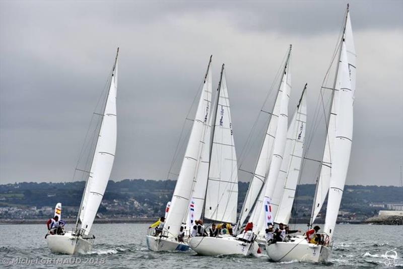 World University Sailing Championship photo copyright Michel Grimaud taken at Yacht Club de Cherbourg and featuring the J80 class