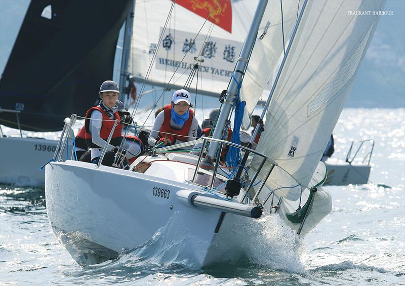 The J-80, Jelik 6 Team Faith, in Race 3 - Bart's Bash Regatta 2019 photo copyright Fragrant Harbour taken at Hebe Haven Yacht Club and featuring the J80 class