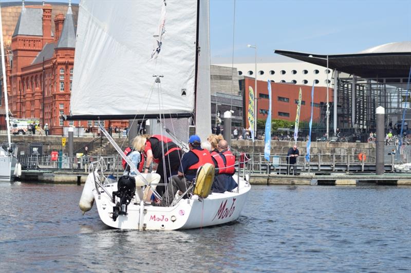 RYA Cymru Wales sailing in Cardiff Bay photo copyright RYA Cymru-Wales taken at RYA Cymru-Wales and featuring the J80 class