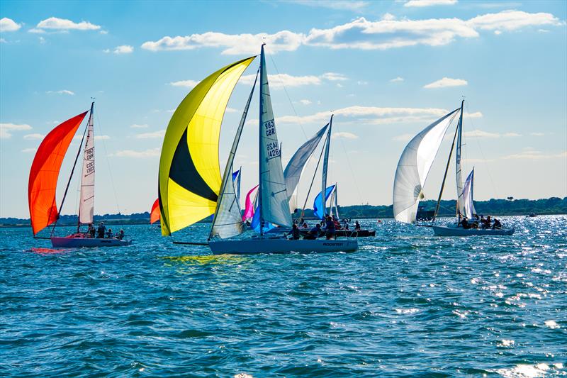 J/80s racing on the Solent at RLymYC's popular Thursday Night Racing series - photo © Paul French