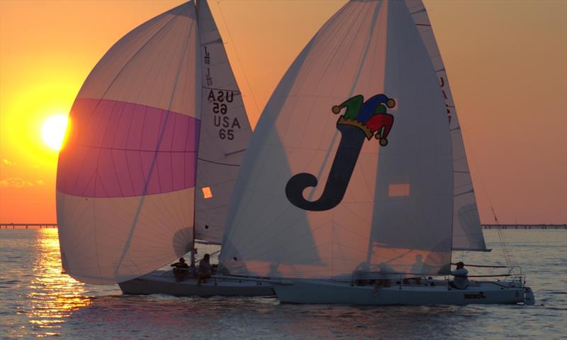 J/80 racecourse action on the waters of Lake Pontchartrain photo copyright Southern Yacht Club taken at Southern Yacht Club and featuring the J80 class