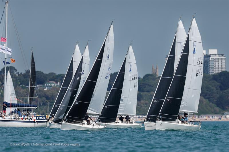 J80 start on Saturday at the International Paint Poole Regatta 2026 - photo © Paul Wyeth / www.pwpictures.com