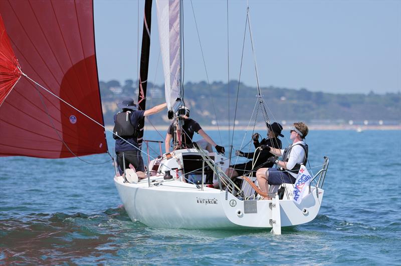 J80 IRL1097 Intergalactic on Sunday at the International Paint Poole Regatta 2026 photo copyright Mark Jardine taken at Parkstone Yacht Club and featuring the J80 class
