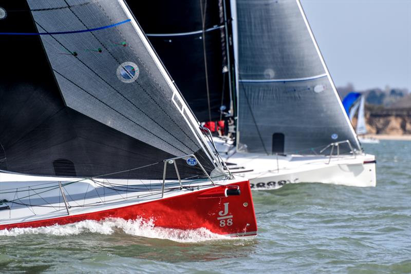 Warsash Spring Championships photo copyright Close Hauled Photography / www.closehauledphotography.com taken at Warsash Sailing Club and featuring the J/88 class