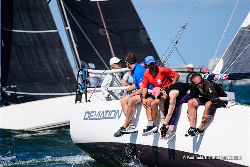 J/88 class winner Iris Vogel and Deviation - 2020 Helly Hansen NOOD Regatta St. Petersburg photo copyright Paul Todd / Outside Image taken at St. Petersburg Yacht Club, Florida and featuring the J/88 class