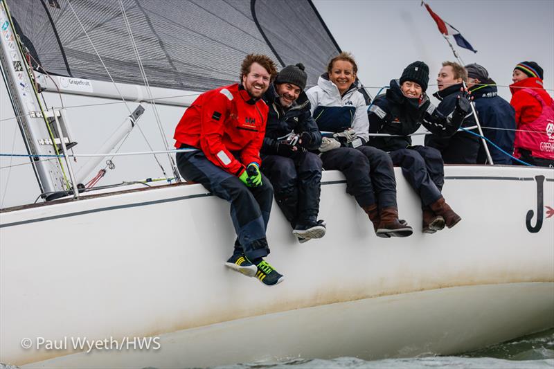 J'ronimo during 41st Hamble Winter Series - Week 6 photo copyright Paul Wyeth / www.pwpictures.com taken at Hamble River Sailing Club and featuring the J92 class