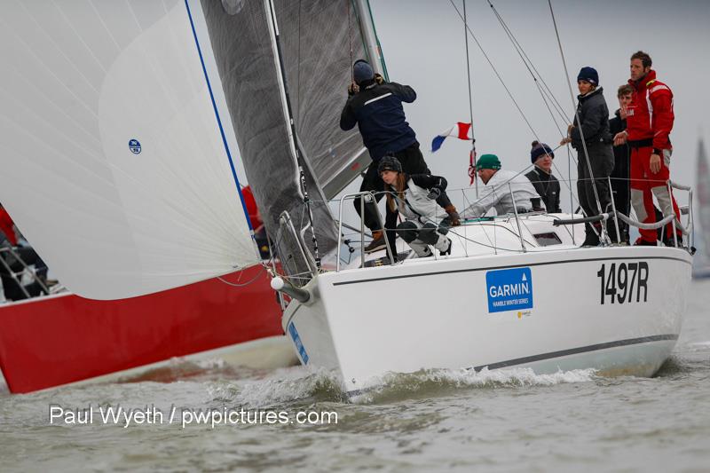 Day 6 of the Garmin Hamble Winter Series photo copyright Paul Wyeth / www.pwpictures.com taken at Hamble River Sailing Club and featuring the J/97 class