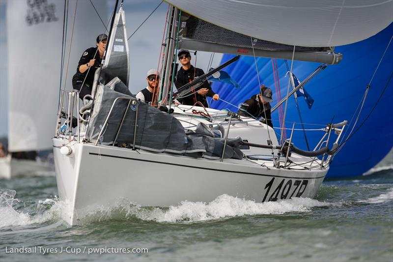 Nick Munday's J/97 Induljence at the 2020 Landsail Tyres J-Cup photo copyright Paul Wyeth / www.pwpictures.com taken at Royal Ocean Racing Club and featuring the J/97 class