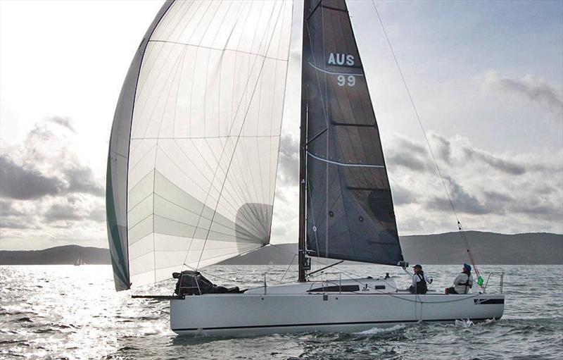 Ray and Sandra Entwistle return into Pittwater after racing offshore on the J/99, Jedi photo copyright RPAYC taken at Royal Prince Alfred Yacht Club and featuring the J/99 class