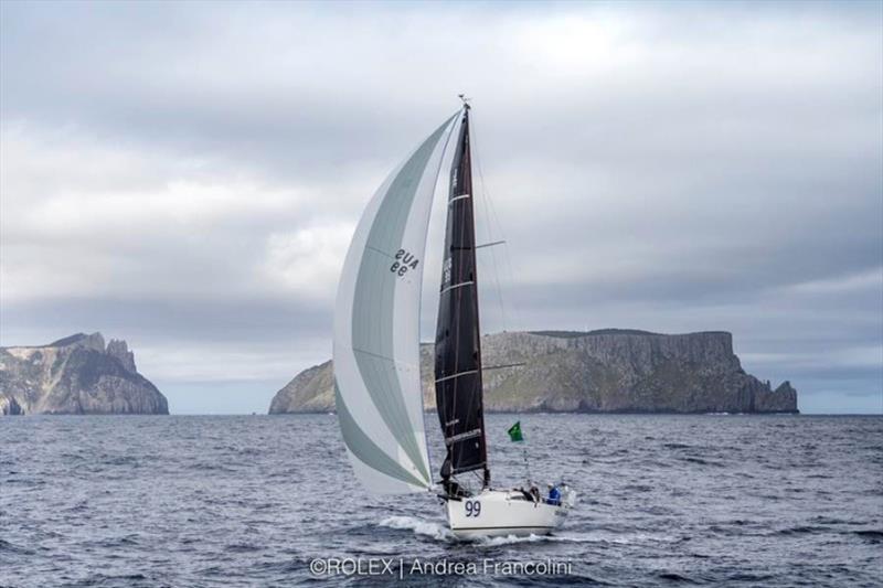 Jules Hall and Jan Scholten on Disko Trooper_Contender Sailcloth photo copyright Rolex / Andrea Francolini taken at Cruising Yacht Club of Australia and featuring the J/99 class