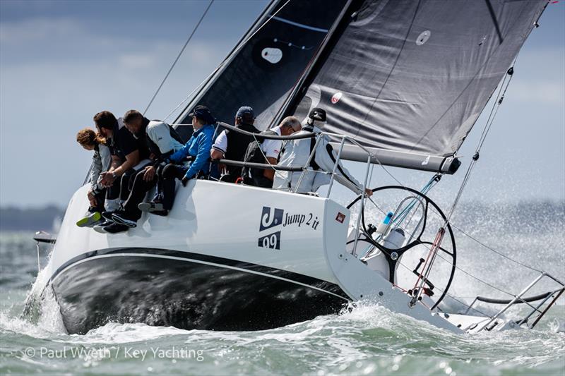 Jump 2 it, J99 on day 1 of the Key Yachting J-Cup 2022 photo copyright Paul Wyeth / Key Yachting taken at Royal Ocean Racing Club and featuring the J/99 class