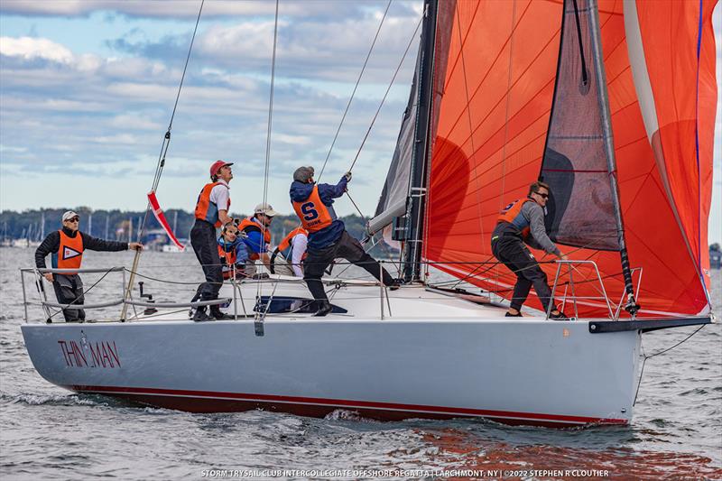 Syracuse onboard J/99Thin Man - Intercollegiate Offshore Regatta 2022 - photo © Steve Cloutier