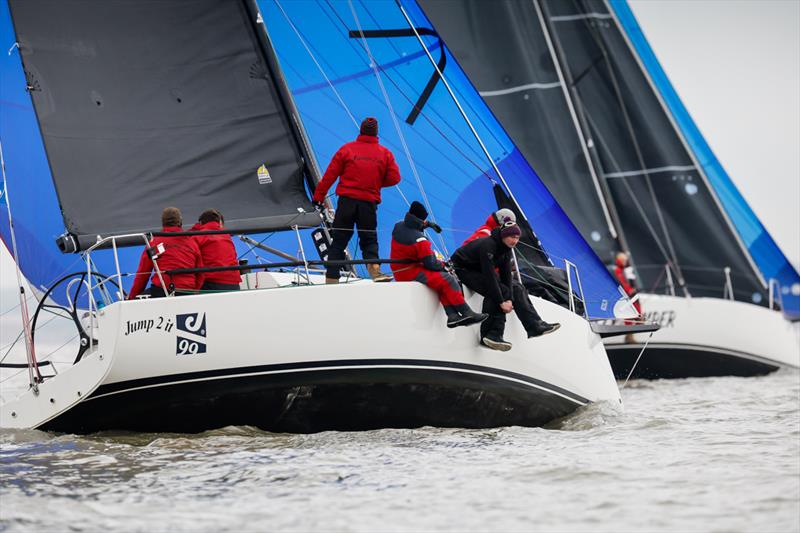 Jump 2 it - 42nd Hamble Winter Series - Week 7 photo copyright Paul Wyeth / www.pwpictures.com taken at Hamble River Sailing Club and featuring the J/99 class