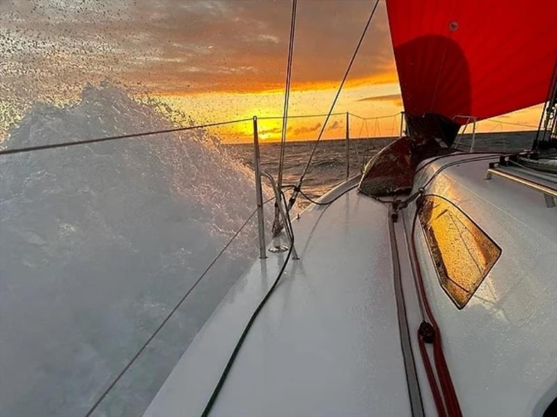 J/99 ‘Balancing Act' – the run across ‘The Paddock' - Brisbane to Gladstone Race photo copyright jboats.com taken at  and featuring the J/99 class