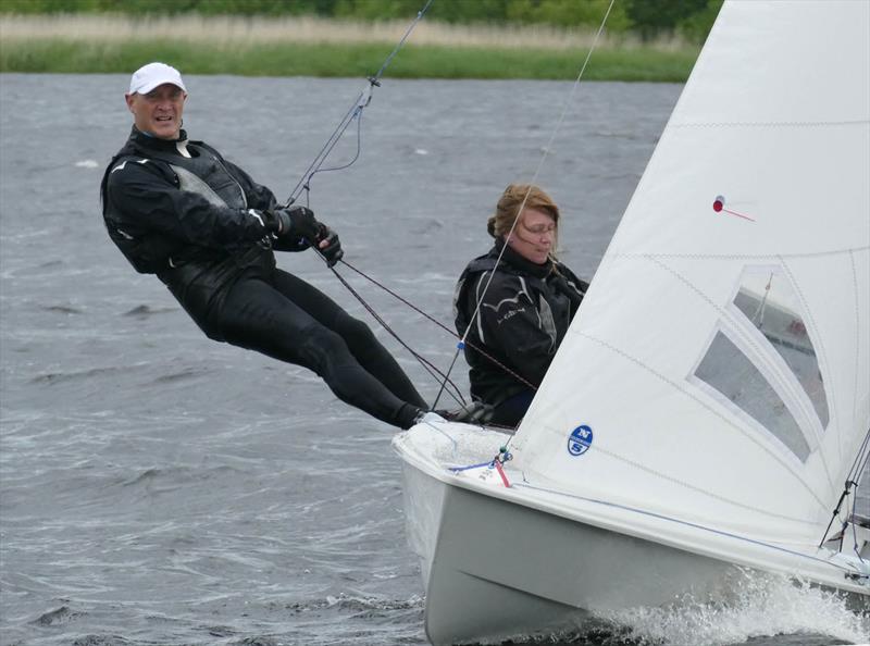 Ruth Walker & Harry Ashworth during the Bala Long Distance Handicap Race photo copyright John Hunter taken at Bala Sailing Club and featuring the Javelin class